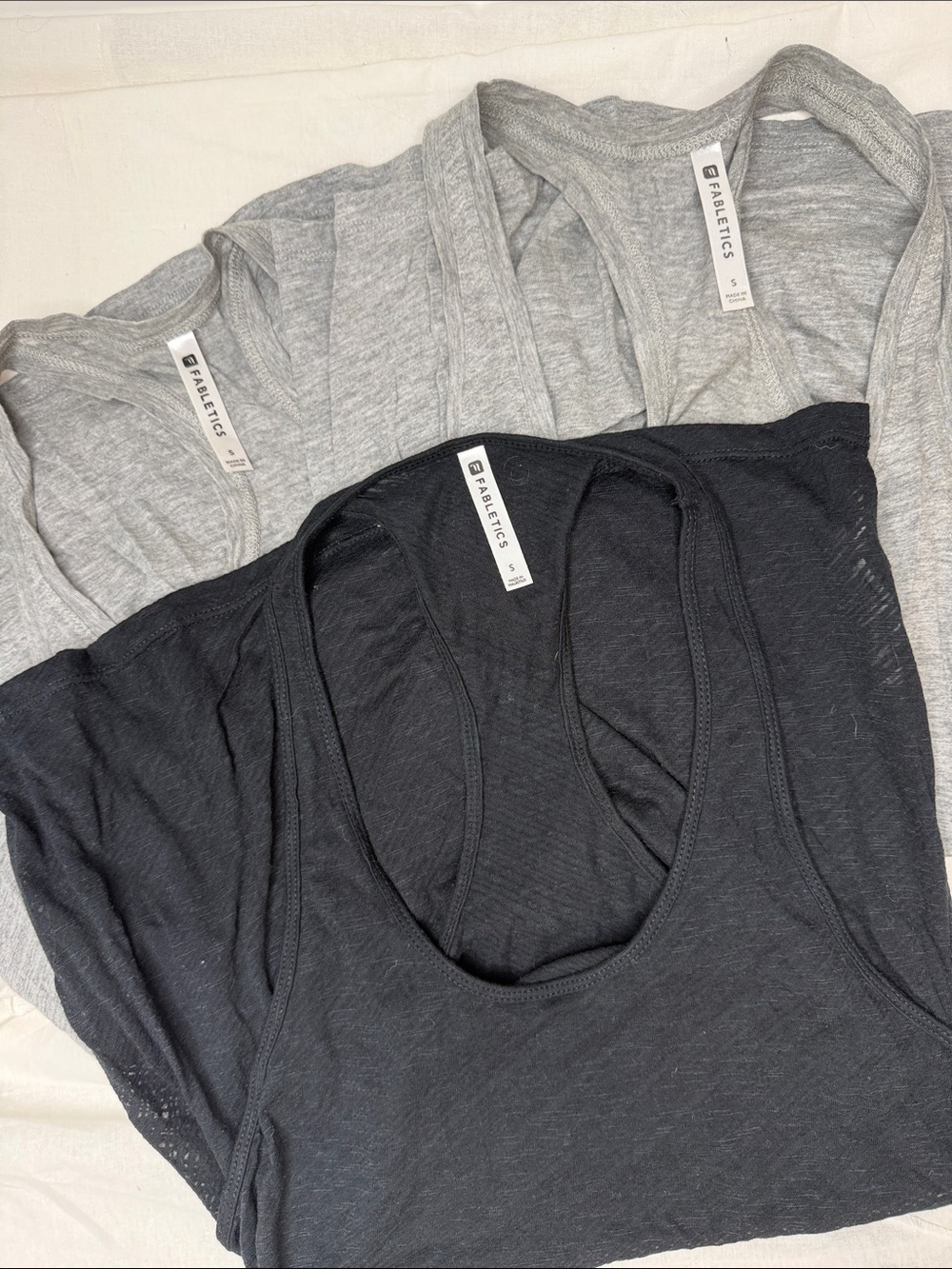 LOT OF 3 Fabletics Racerback Tanks Women’s S